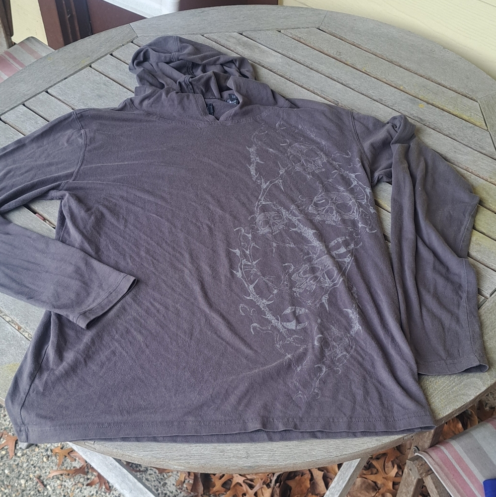 Long sleeve shirt with hoody